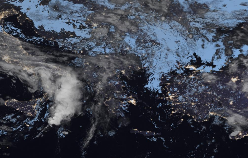 Τελευταία δορυφορική εικόνα νεφοκάλυψης