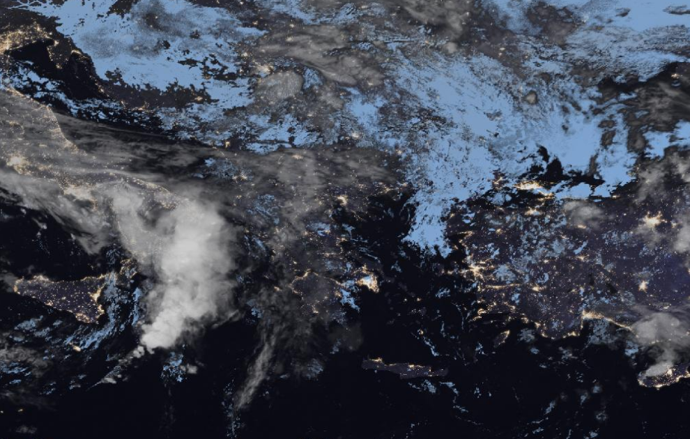 Τελευταία δορυφορική εικόνα νεφοκάλυψης