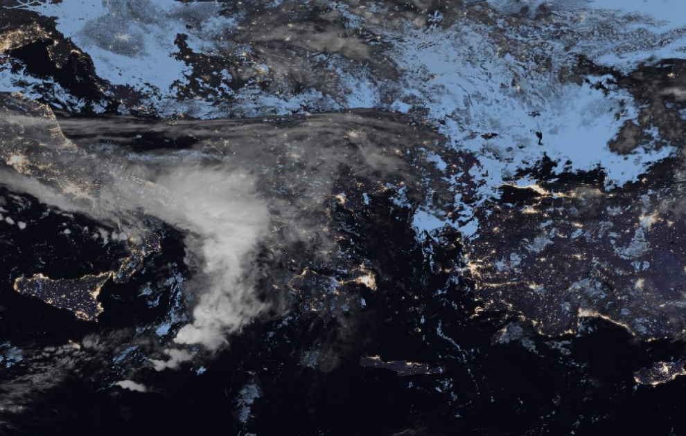 Τελευταία δορυφορική εικόνα νεφοκάλυψης