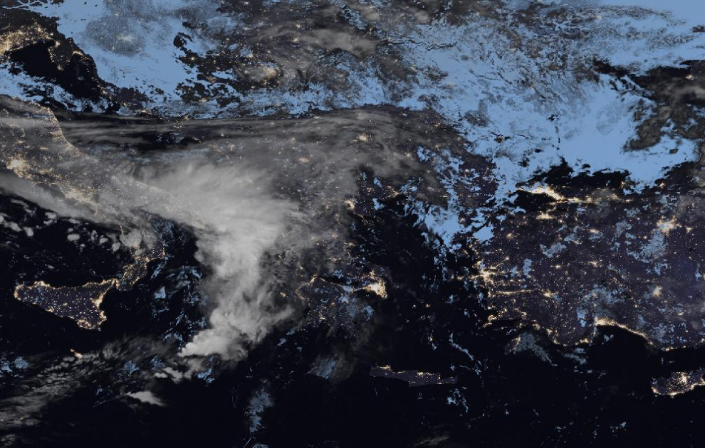 Τελευταία δορυφορική εικόνα νεφοκάλυψης