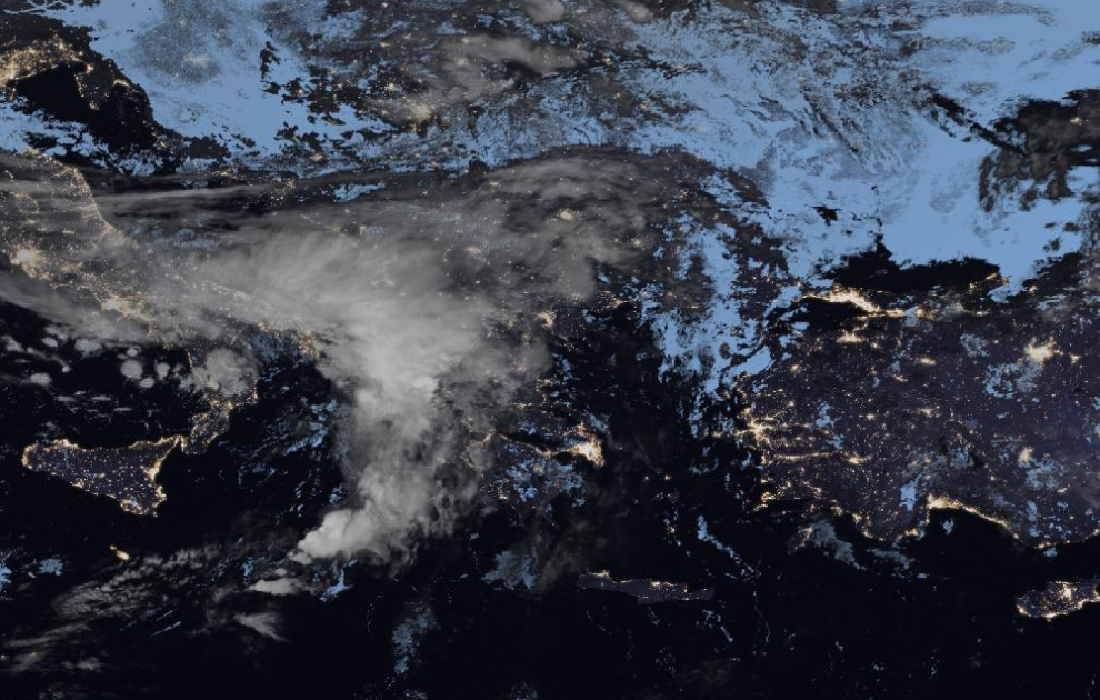 Τελευταία δορυφορική εικόνα νεφοκάλυψης