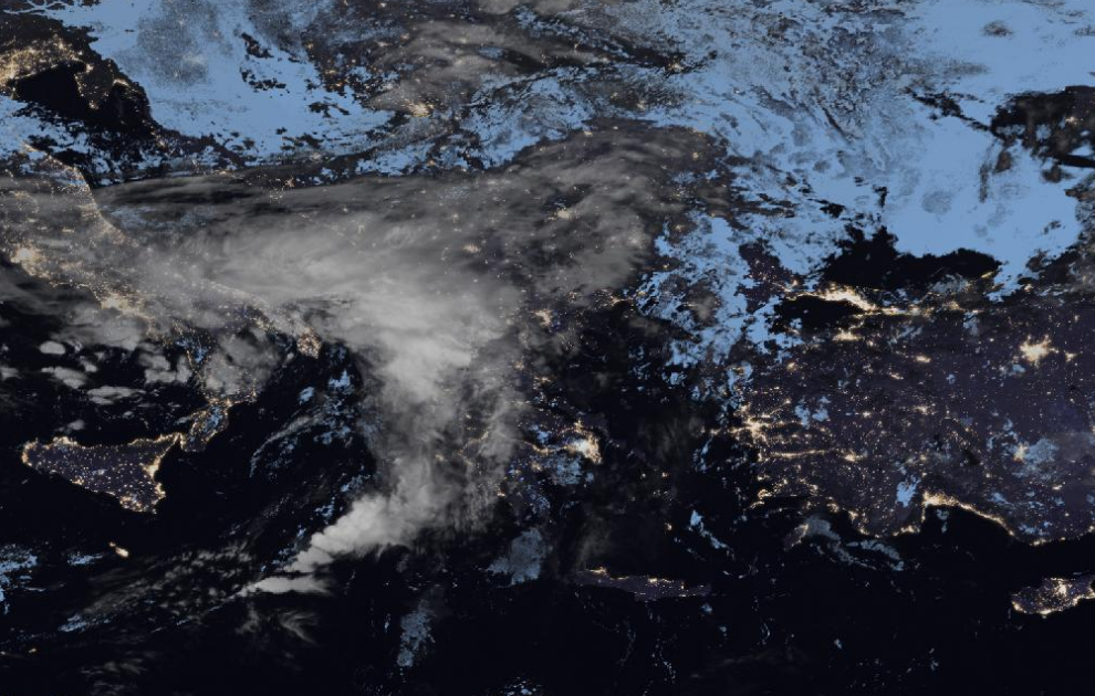 Τελευταία δορυφορική εικόνα νεφοκάλυψης