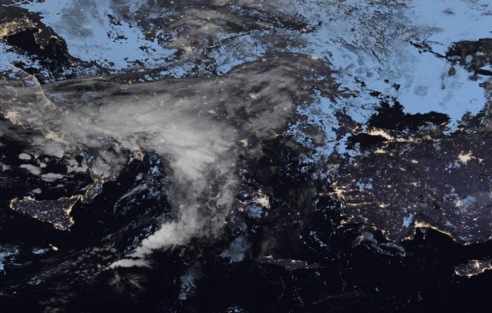 Τελευταία δορυφορική εικόνα νεφοκάλυψης