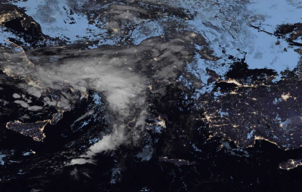 Τελευταία δορυφορική εικόνα νεφοκάλυψης