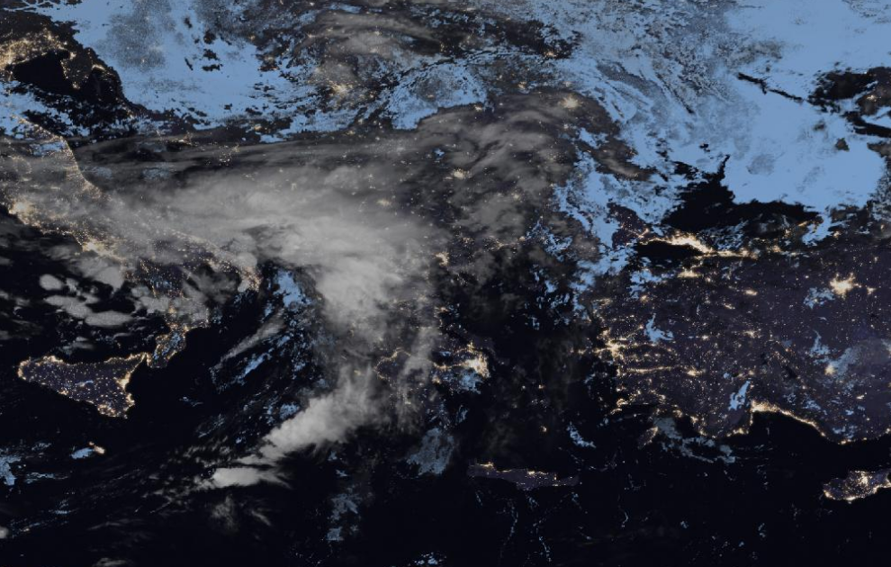 Τελευταία δορυφορική εικόνα νεφοκάλυψης