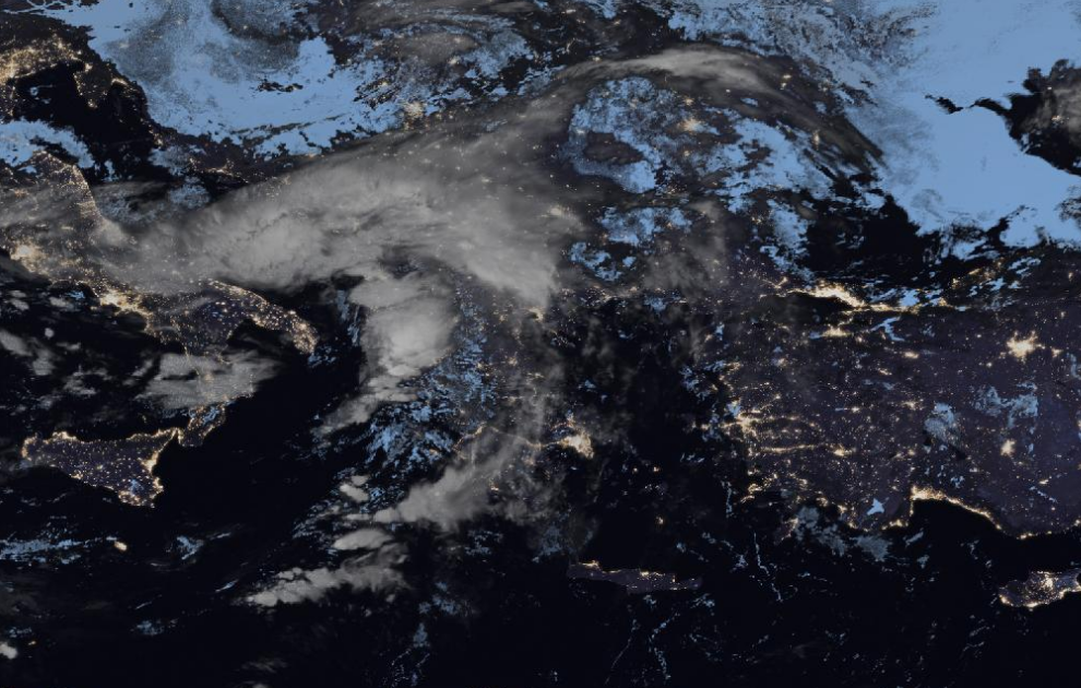 Τελευταία δορυφορική εικόνα νεφοκάλυψης