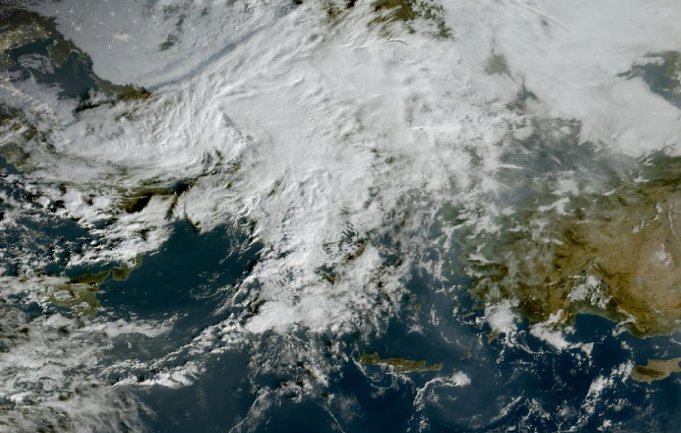 Τελευταία δορυφορική εικόνα νεφοκάλυψης