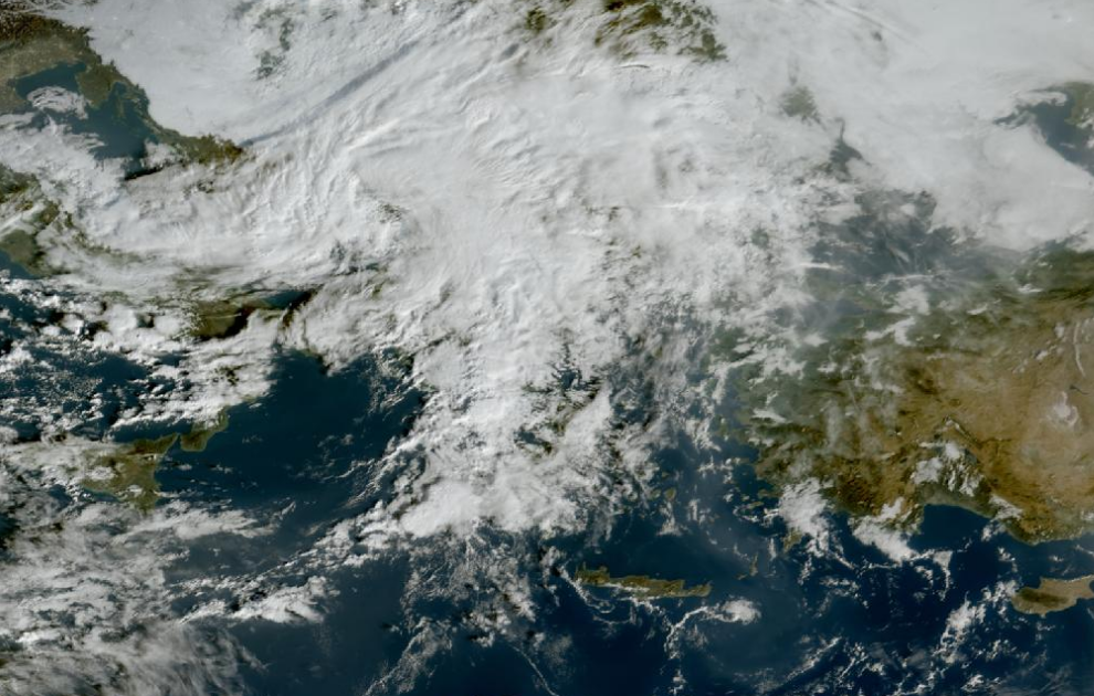 Τελευταία δορυφορική εικόνα νεφοκάλυψης