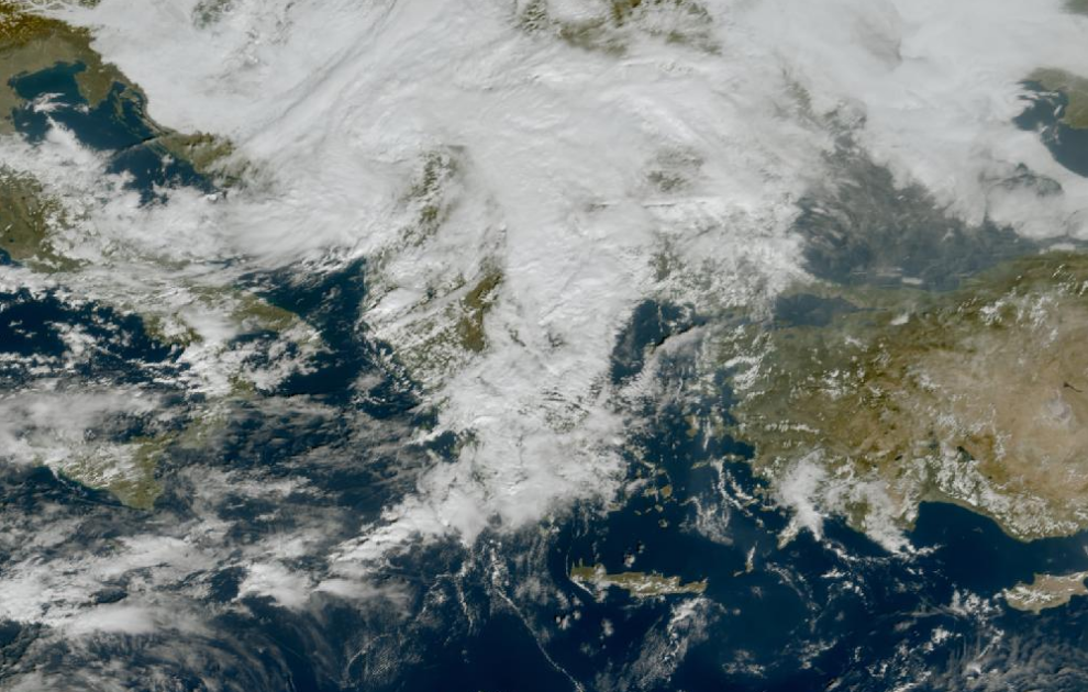 Τελευταία δορυφορική εικόνα νεφοκάλυψης