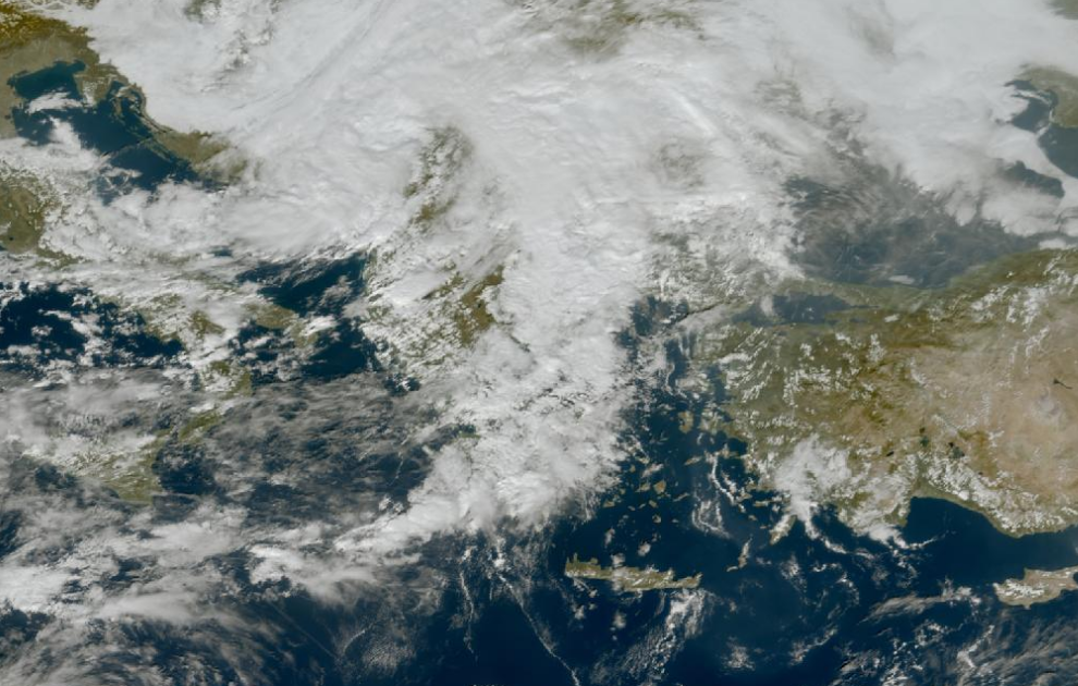 Τελευταία δορυφορική εικόνα νεφοκάλυψης