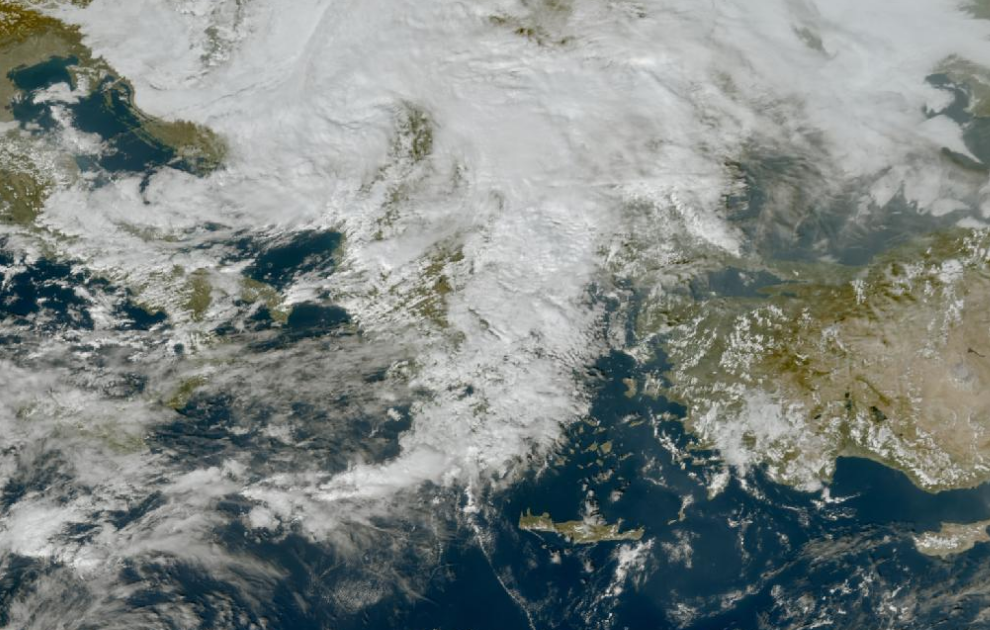 Τελευταία δορυφορική εικόνα νεφοκάλυψης