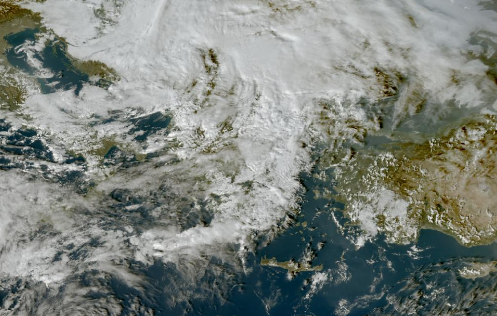 Τελευταία δορυφορική εικόνα νεφοκάλυψης