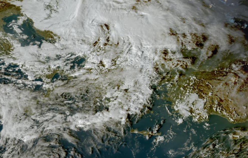 Τελευταία δορυφορική εικόνα νεφοκάλυψης