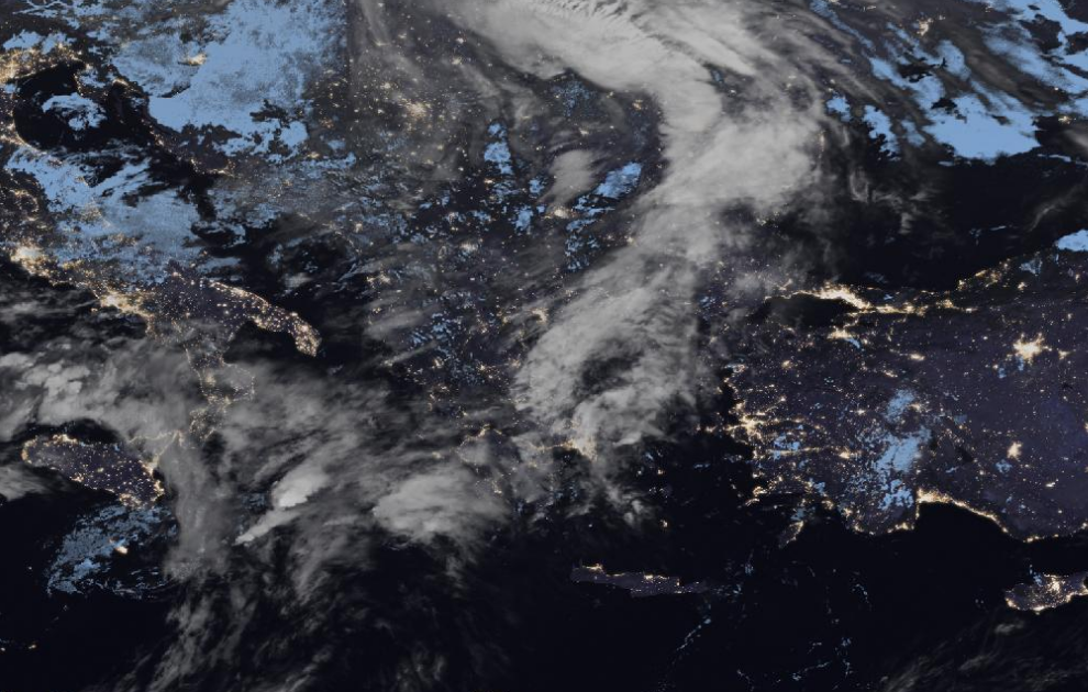 Τελευταία δορυφορική εικόνα νεφοκάλυψης