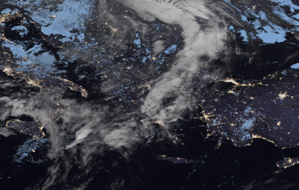 Τελευταία δορυφορική εικόνα νεφοκάλυψης