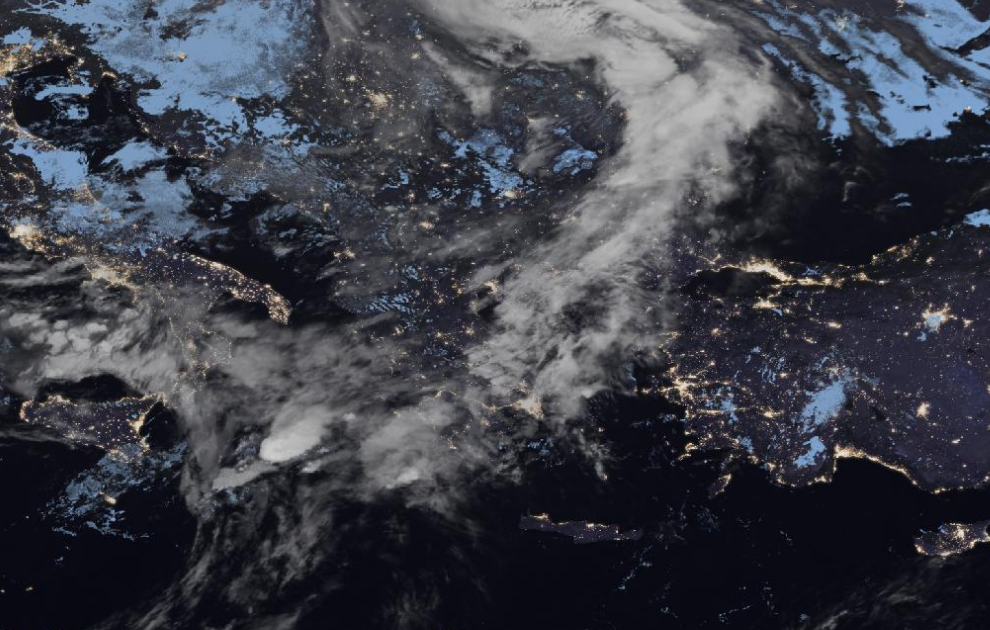 Τελευταία δορυφορική εικόνα νεφοκάλυψης