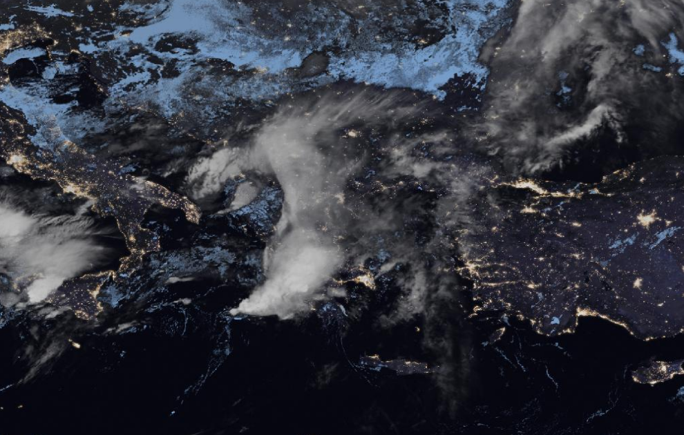 Τελευταία δορυφορική εικόνα νεφοκάλυψης