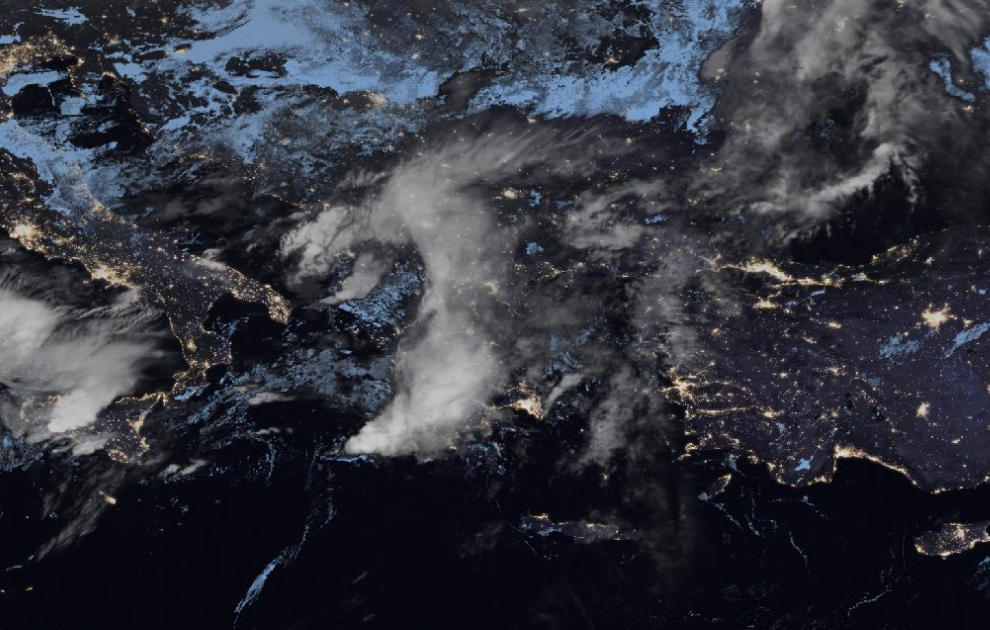 Τελευταία δορυφορική εικόνα νεφοκάλυψης