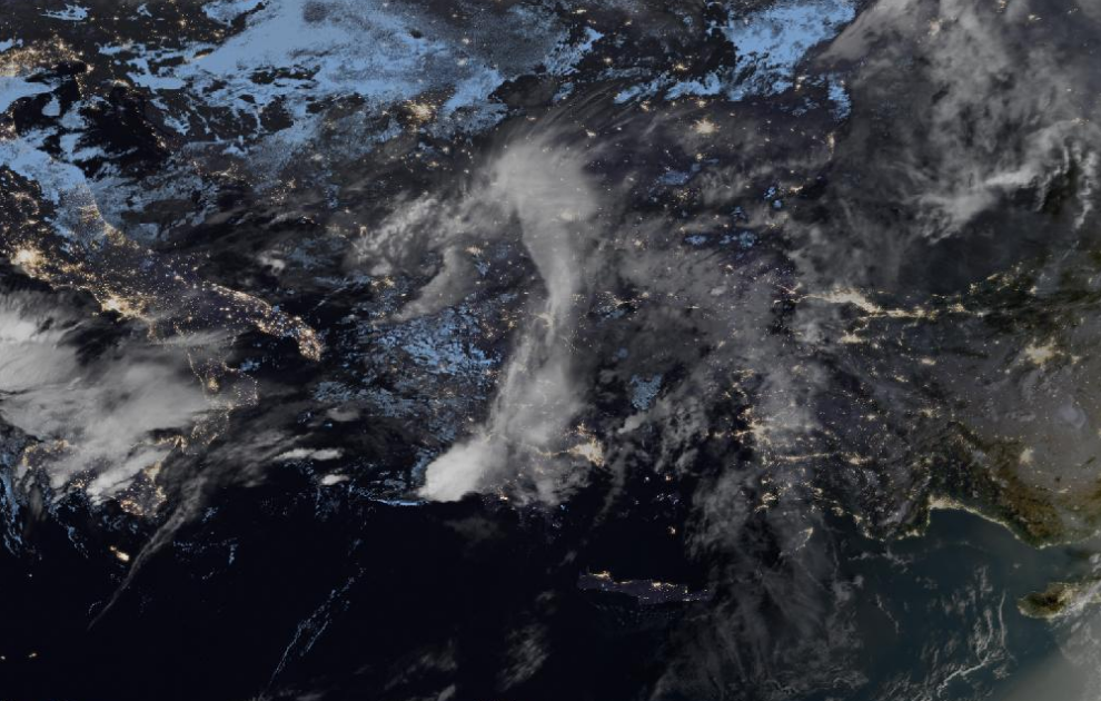 Τελευταία δορυφορική εικόνα νεφοκάλυψης