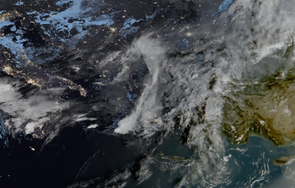 Τελευταία δορυφορική εικόνα νεφοκάλυψης