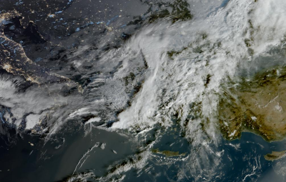 Τελευταία δορυφορική εικόνα νεφοκάλυψης