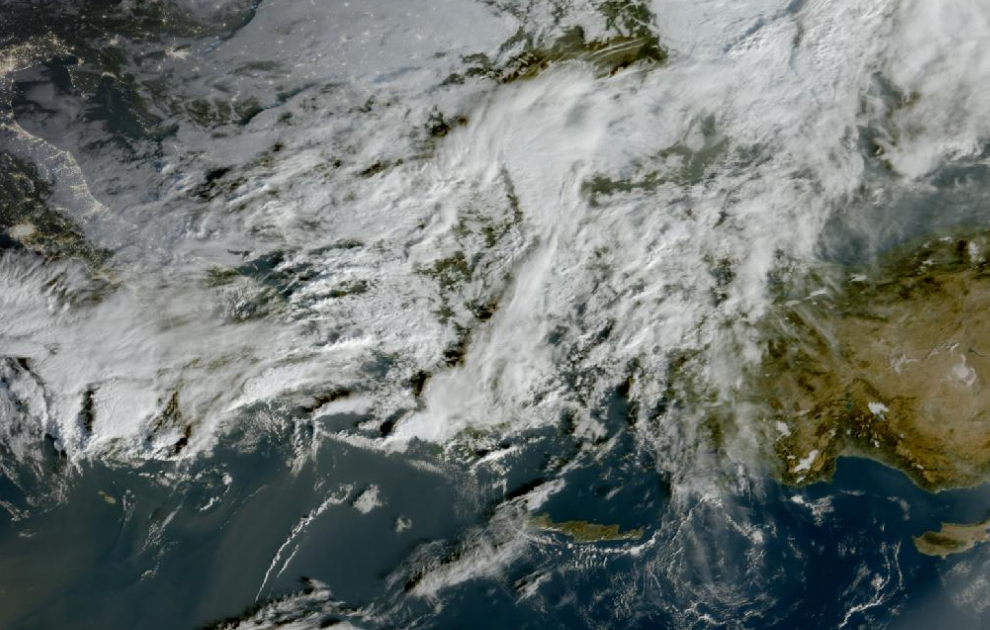 Τελευταία δορυφορική εικόνα νεφοκάλυψης