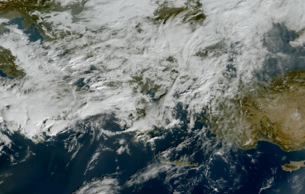 Τελευταία δορυφορική εικόνα νεφοκάλυψης