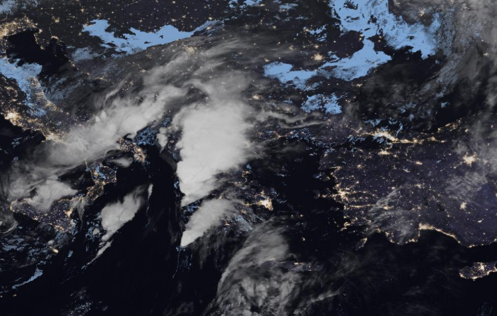 Τελευταία δορυφορική εικόνα νεφοκάλυψης