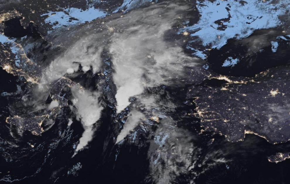 Τελευταία δορυφορική εικόνα νεφοκάλυψης