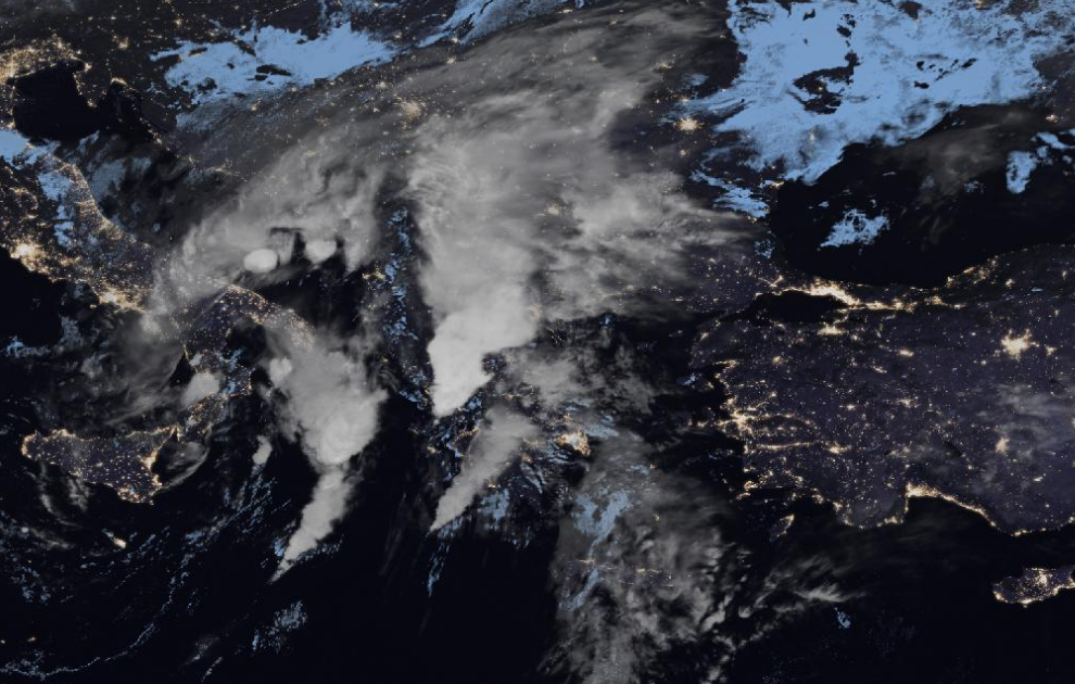 Τελευταία δορυφορική εικόνα νεφοκάλυψης