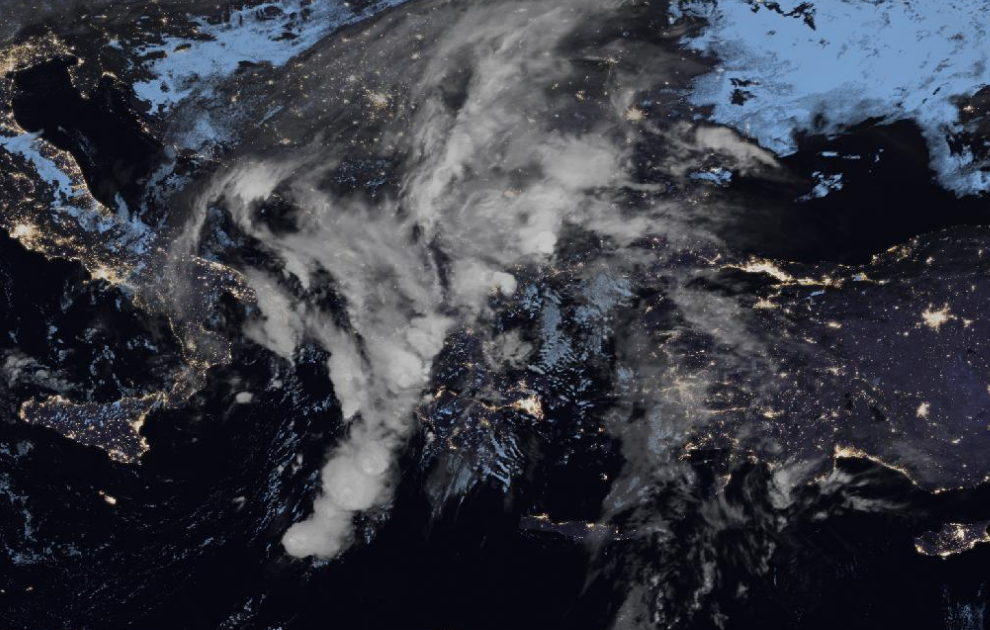 Τελευταία δορυφορική εικόνα νεφοκάλυψης