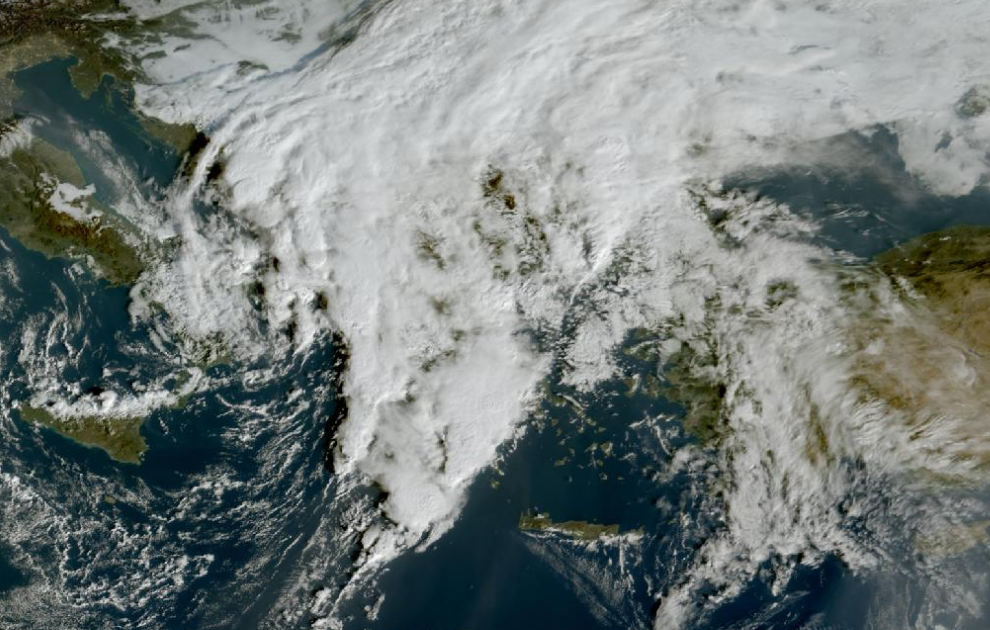 Τελευταία δορυφορική εικόνα νεφοκάλυψης