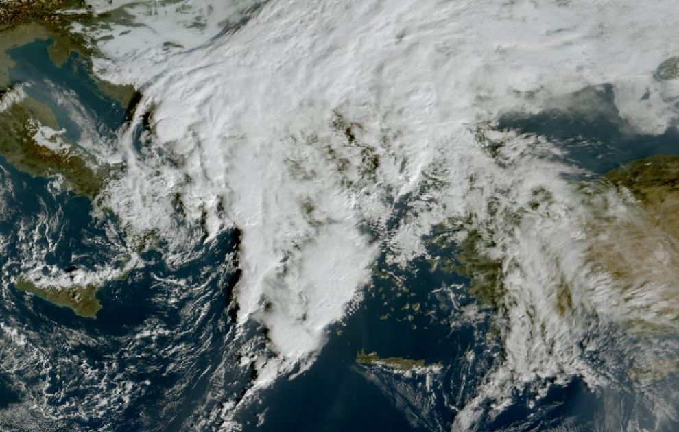 Τελευταία δορυφορική εικόνα νεφοκάλυψης