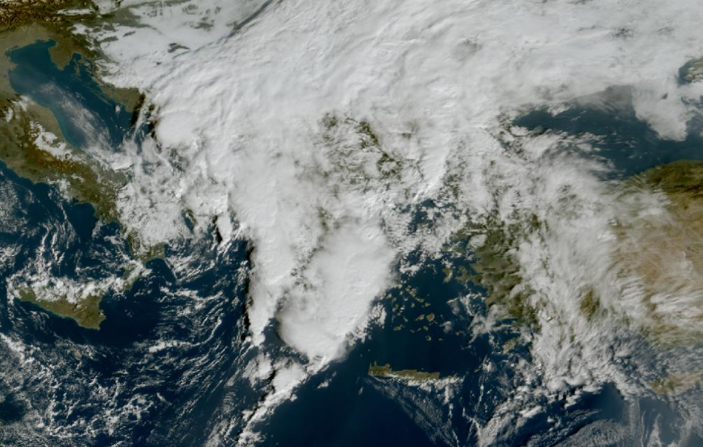 Τελευταία δορυφορική εικόνα νεφοκάλυψης