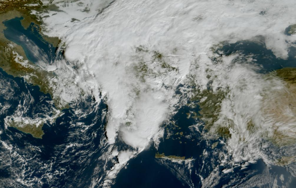 Τελευταία δορυφορική εικόνα νεφοκάλυψης