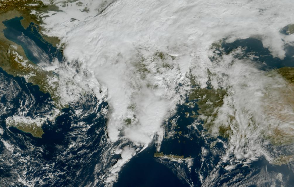 Τελευταία δορυφορική εικόνα νεφοκάλυψης