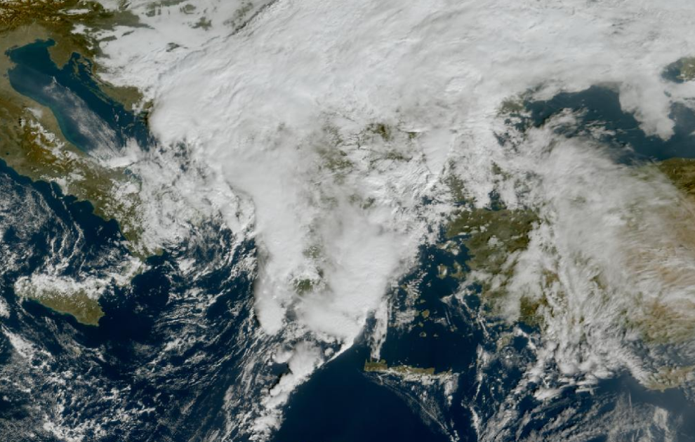 Τελευταία δορυφορική εικόνα νεφοκάλυψης