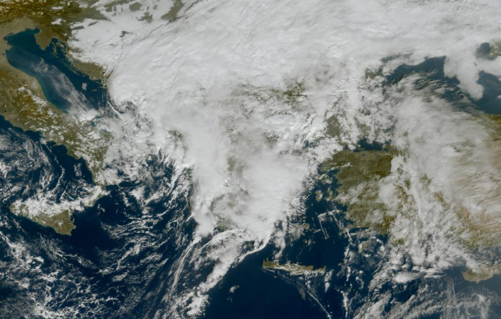 Τελευταία δορυφορική εικόνα νεφοκάλυψης