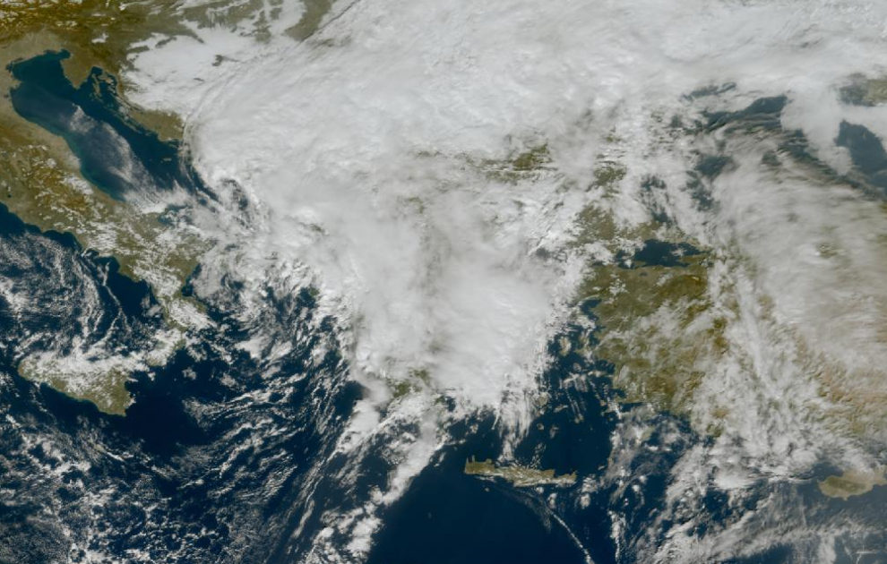 Τελευταία δορυφορική εικόνα νεφοκάλυψης