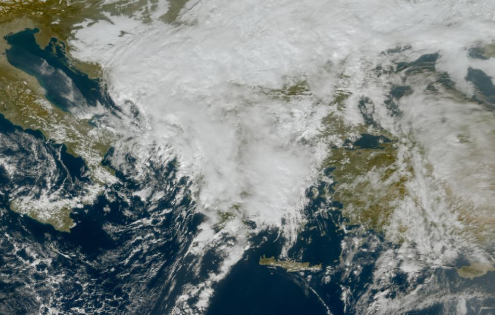 Τελευταία δορυφορική εικόνα νεφοκάλυψης