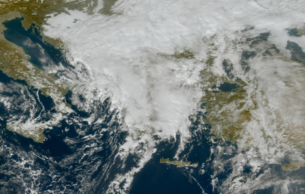 Τελευταία δορυφορική εικόνα νεφοκάλυψης