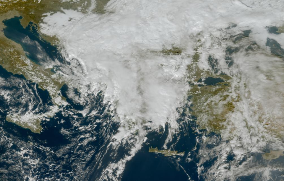 Τελευταία δορυφορική εικόνα νεφοκάλυψης