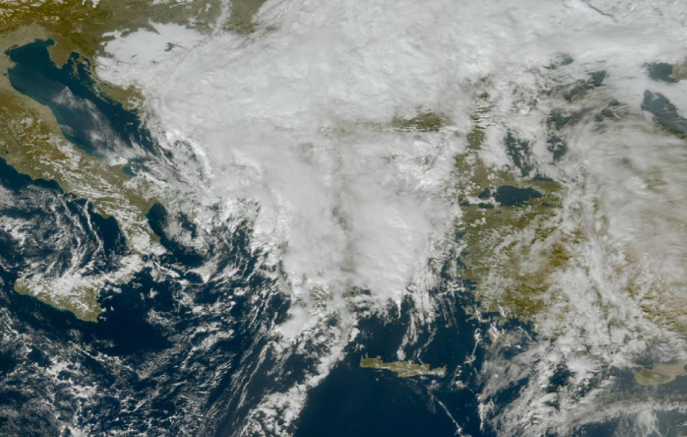 Τελευταία δορυφορική εικόνα νεφοκάλυψης