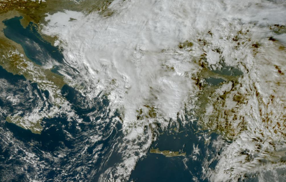 Τελευταία δορυφορική εικόνα νεφοκάλυψης