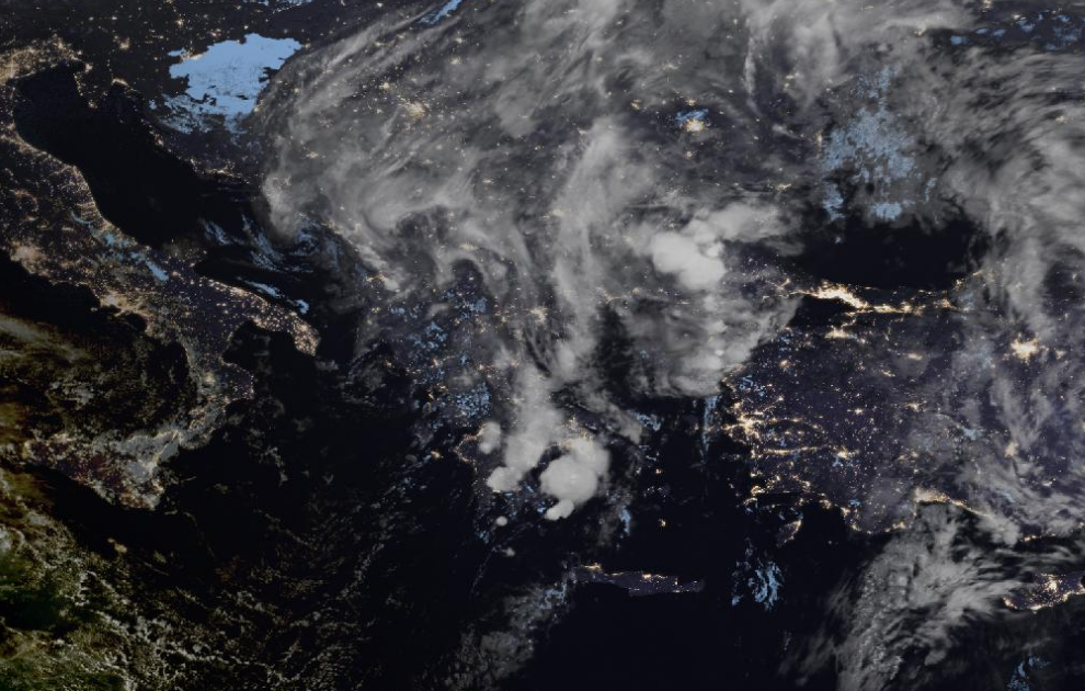 Τελευταία δορυφορική εικόνα νεφοκάλυψης