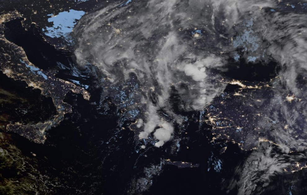 Τελευταία δορυφορική εικόνα νεφοκάλυψης