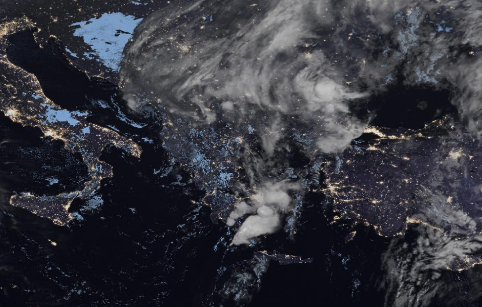 Τελευταία δορυφορική εικόνα νεφοκάλυψης