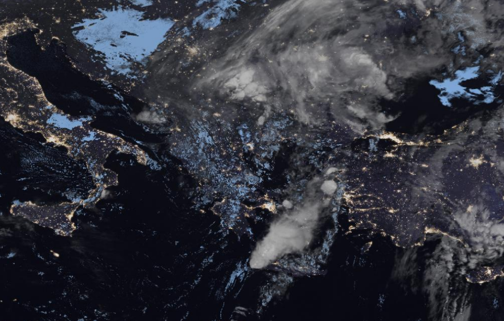 Τελευταία δορυφορική εικόνα νεφοκάλυψης