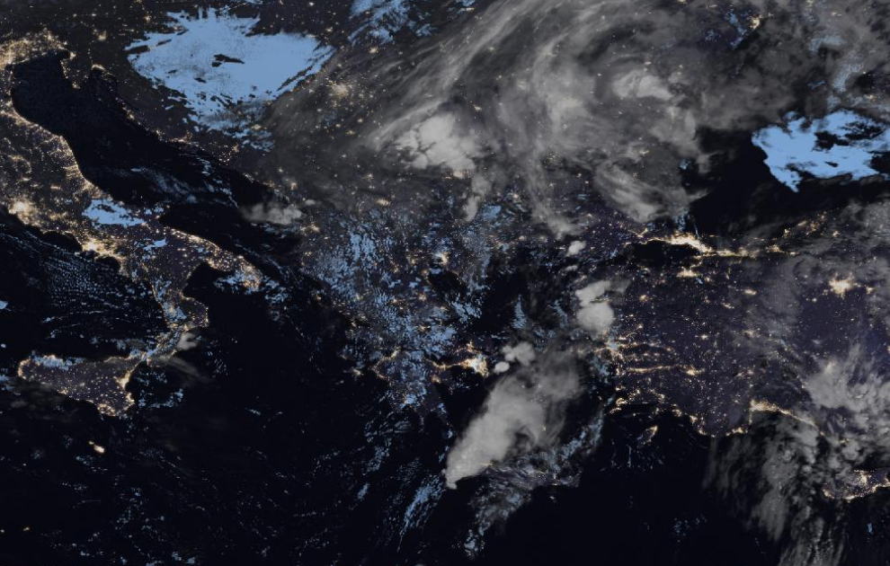 Τελευταία δορυφορική εικόνα νεφοκάλυψης