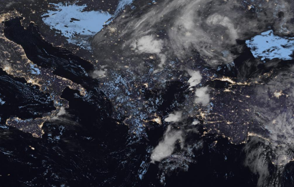 Τελευταία δορυφορική εικόνα νεφοκάλυψης